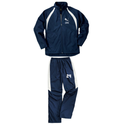 Navy White Youth Warmup Suit - Medford Youth Soccer